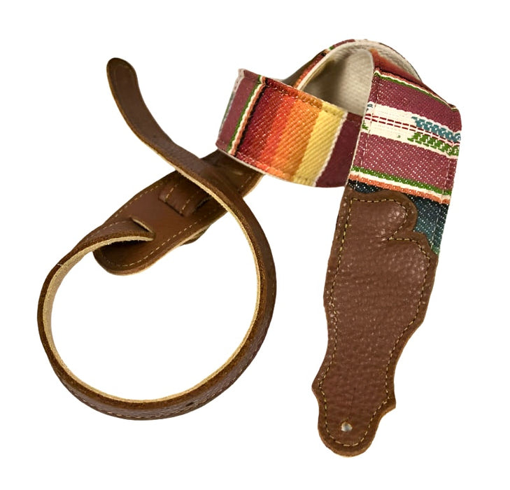 Franklin Straps CD2-SB-CA 2" Saddle Blanket Guitar Strap w/ Leather Ends