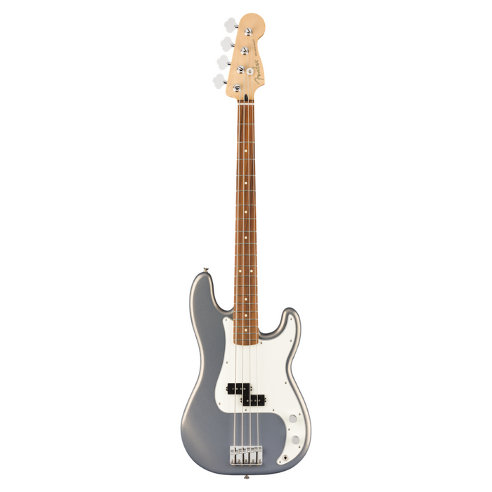 Fender Silver Player Precision Bass Guitar with Pau Ferro Fingerboard