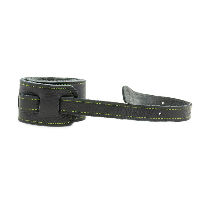 Correas para guantes originales Franklin Strap de 2,5 pulgadas con costuras verdes y color negro