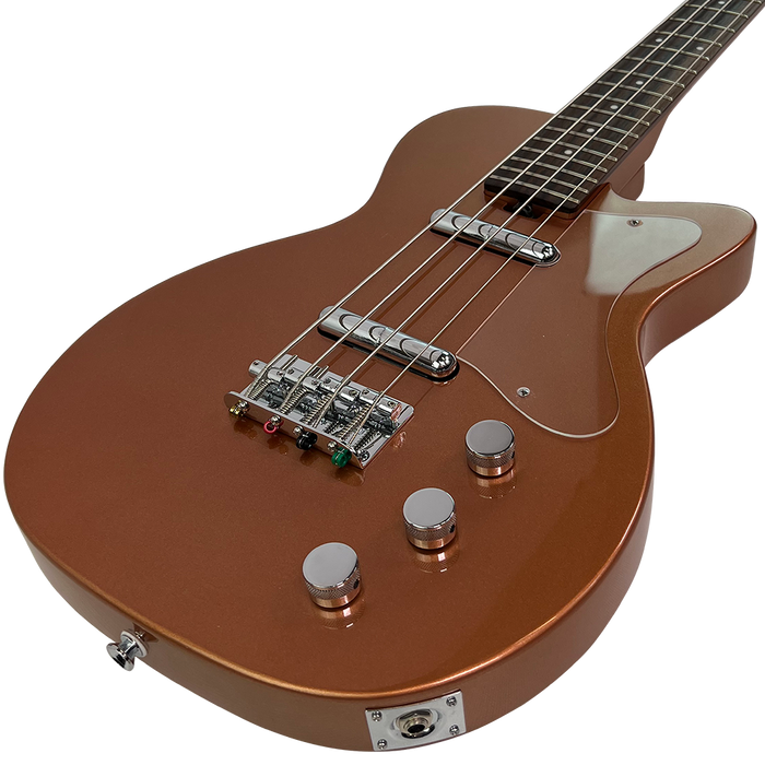 Silvertone 1444 Short Scale Bass Copper Metallic