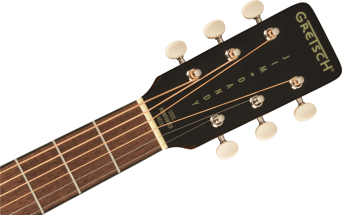 Gretsch Jim Dandy Deltoluxe Dreadnought Acoustic Electric Guitar, Black Top