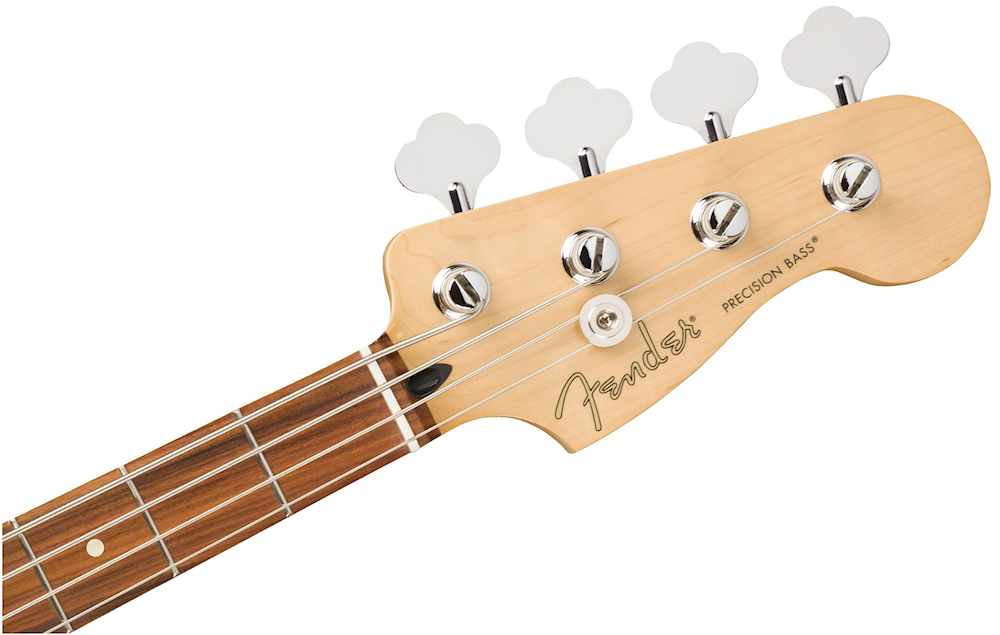 Fender Silver Player Precision Bass Guitar with Pau Ferro Fingerboard