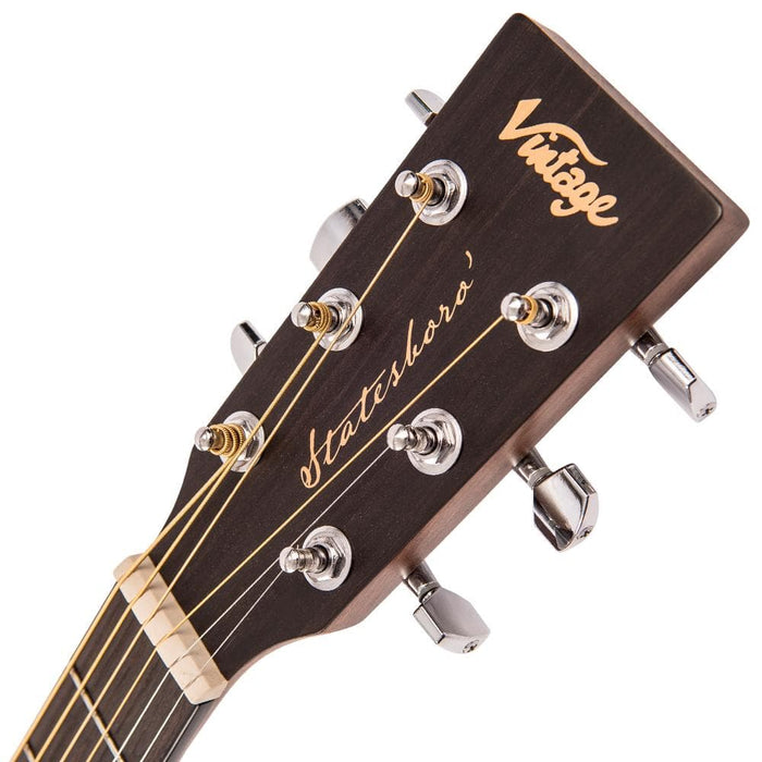 Vintage V880Wk Statesboro' Parlour Acoustic Guitar - Whisky Sour