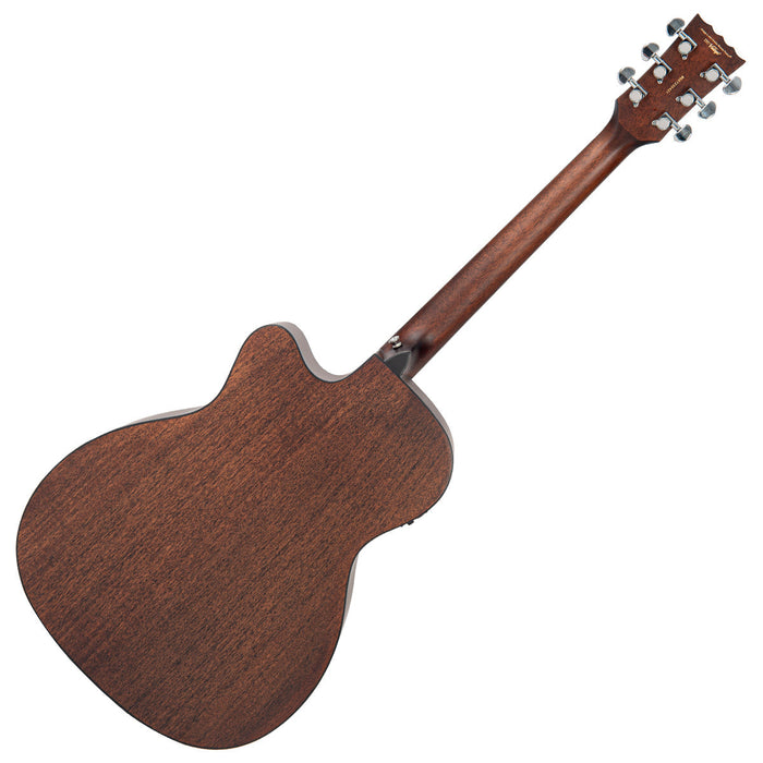 Vintage Stage VEC300N Folk Cutaway Electro-Acoustic Guitar SOLID TOP - Natural
