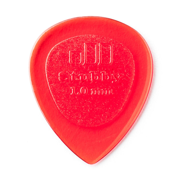 Púas Dunlop 1.0 Red Stubby Jazz, paquete de 6