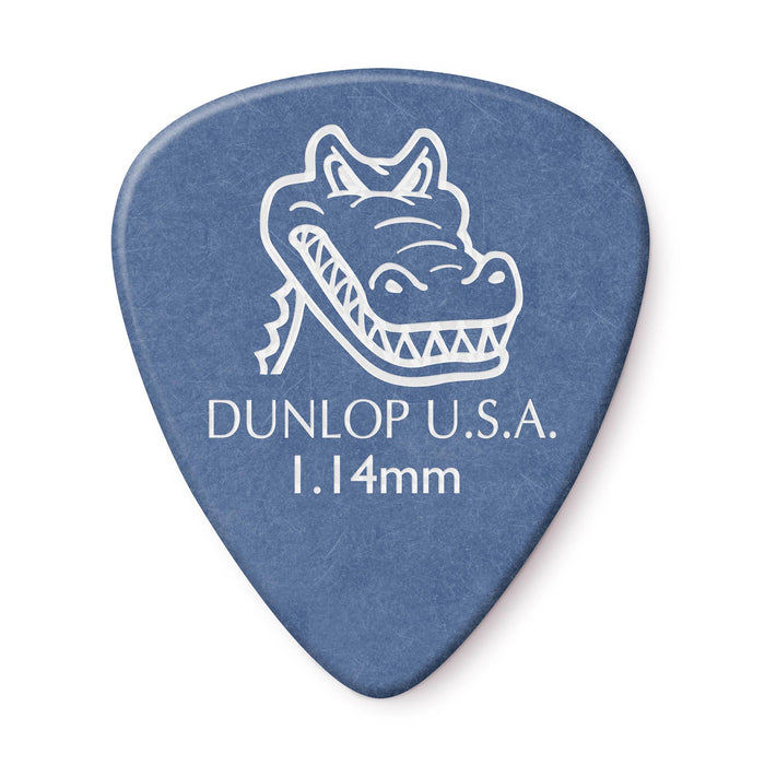 Púas Dunlop 1.14 Blue Gator Grip Standard, paquete de 12
