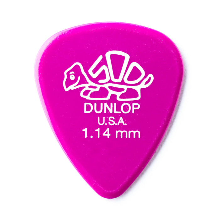 Púas Dunlop 1.14 Magenta Delrin 500 Standard, paquete de 12
