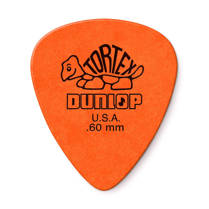 Púas Dunlop .60 Tortex naranjas estándar, paquete de 12