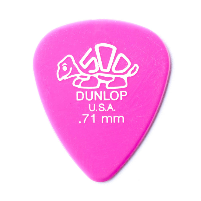 Púas Dunlop .71 Pink Delrin 500 Standard, paquete de 12