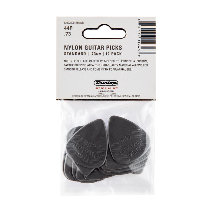 Púas Dunlop de nailon de calibre 73, estándar, paquete de 12