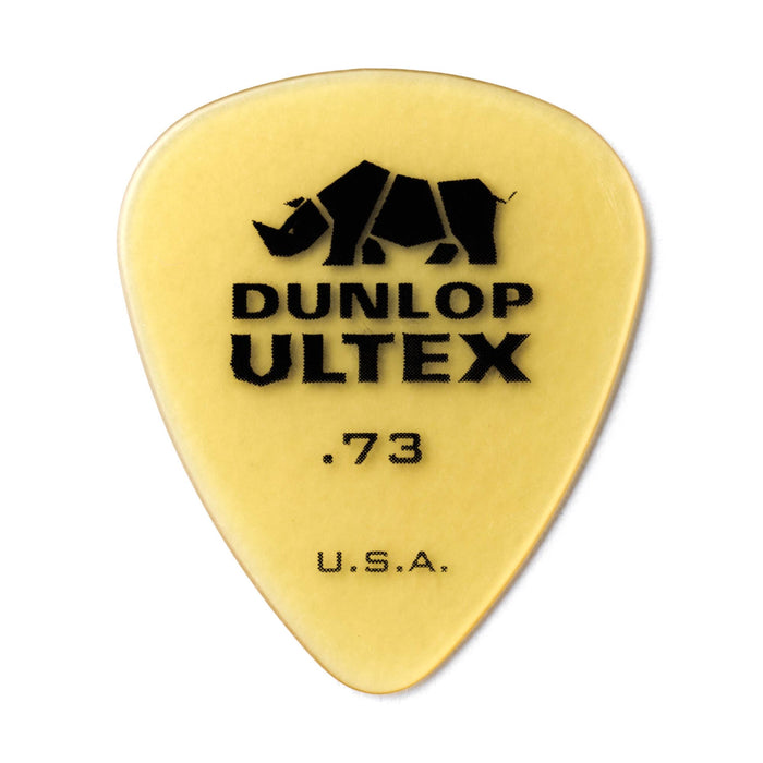 Púas Dunlop .73 Ultex amarillas estándar, paquete de 6