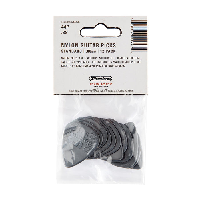 Púas Dunlop de nailon de calibre 88, estándar, paquete de 12