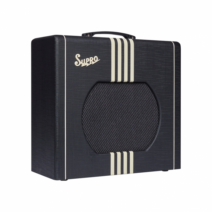 Supro Delta King 12 | 15 Watt 1x12 w/ Reverb - Black & Cream